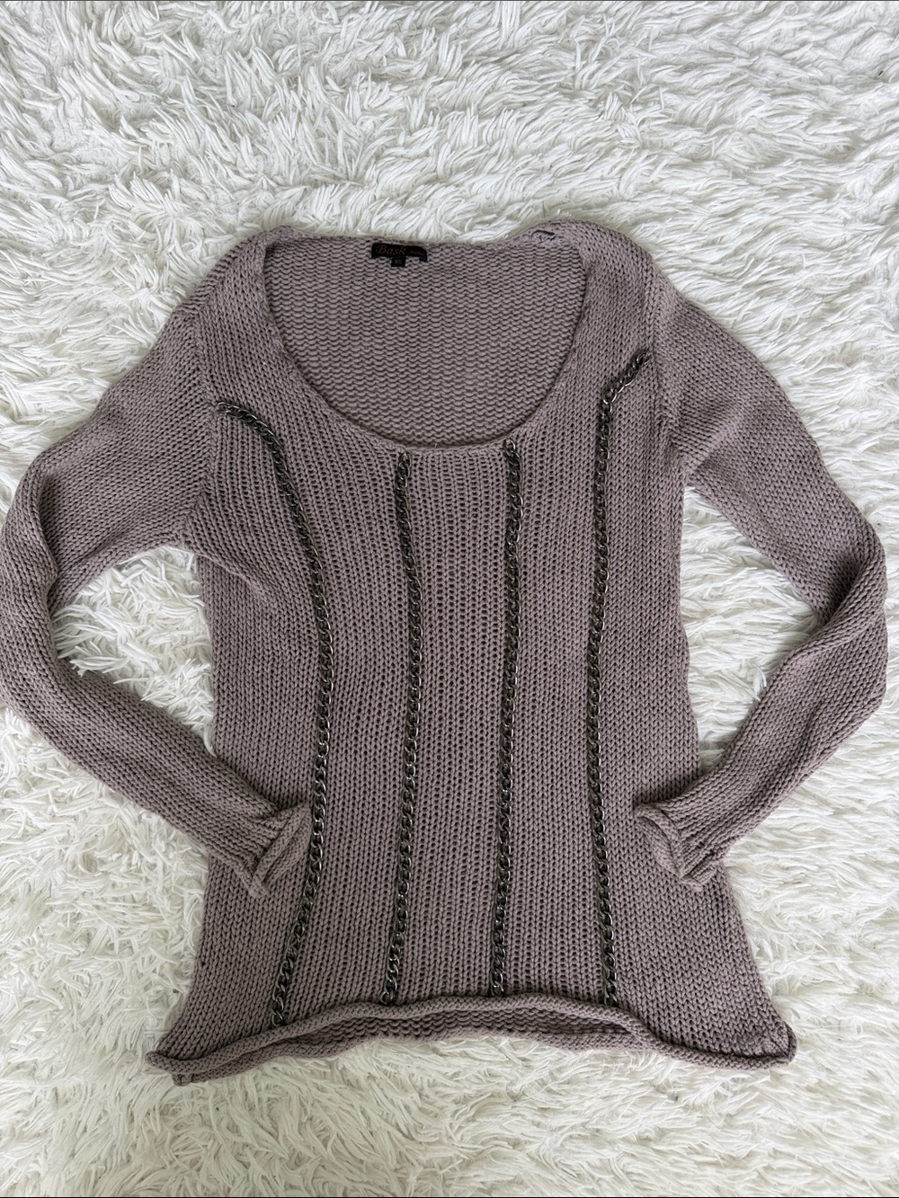 Bask Atelier Linen Blend Sweater with Chains Size XS